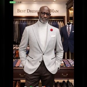 Elegant Men's Checkered Sport Jacket Blazers